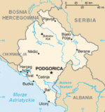 Czarnogra - mapa kraju