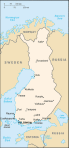 Finlandia - mapa kraju