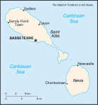 Wyspy witego Krzysztofa i Nevis - mapa kraju