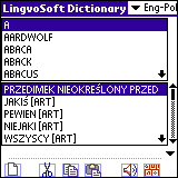 Polsko<->Angielski s\x{00c5}ownik m\x{00c3}\x{00b3}wiący dla Palm OS Angielski - Polski