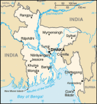 Bangladesz - mapa kraju