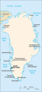 Grenlandia - mapa kraju