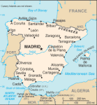 Hiszpania - mapa kraju