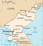 Korea Północna - mapa kraju