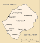 Lesotho - mapa kraju