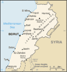Liban - mapa kraju