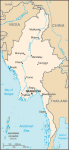 Myanmar - mapa kraju