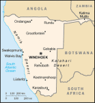 Namibia - mapa kraju