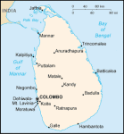 Sri Lanka - mapa kraju