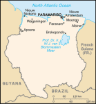 Surinam - mapa kraju