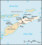 Timor Wschodni - mapa kraju