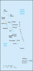 Vanuatu - mapa kraju